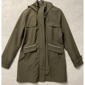 Sebby Collection Jacket Womens Medium Hooded Water Resistant Windproof Coat